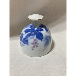 Japanese Fukagawa Porcelain Imperial Fine Bone China Bell Arita Grape Design